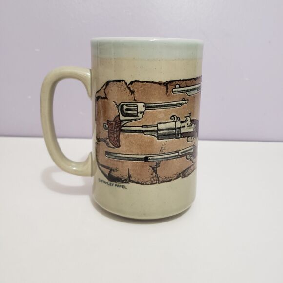 Stanley Papel Gun Themed Coffee Cup Mug Otageri Japan 5" - Picture 1 of 8